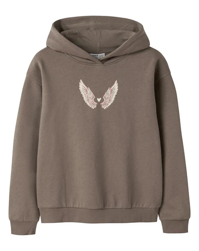 Name it - NKFLotuse Hoodie - Brown Lentil